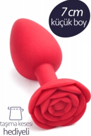 Küçük Boy Silikon 7cm Gül Tasarım Anal Plug Açıcı Alıştırıcı Fantezi Yumuşak Anüs Small Tıkaç