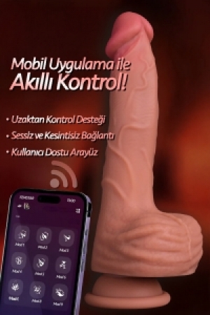 Telefon Kontrollü ve Isıtmalı Güçlü Titreşimli Su Geçirmez USB Şarjlı Vibratör