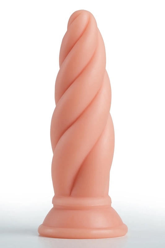 15 cm spiral tasarımlı yumuşak anal dildo vantuzlu büyük alıştırıcı açıcı plug