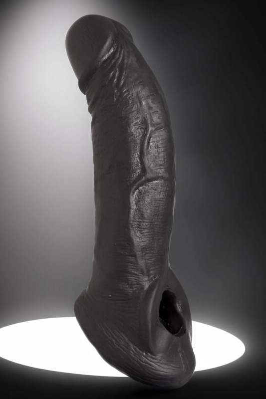 20 cm Testise Geçirmeli Zenci Penis Kılıfı