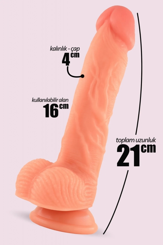 21 cm siyah kemerli strapon dildo gerçekçi ve yumuşak doku