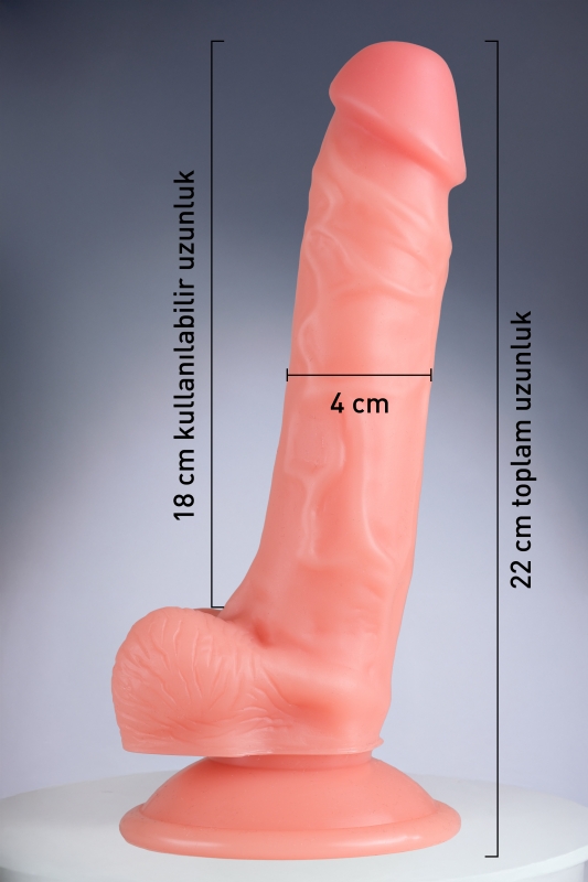 22 cm büyük damarlı dildo