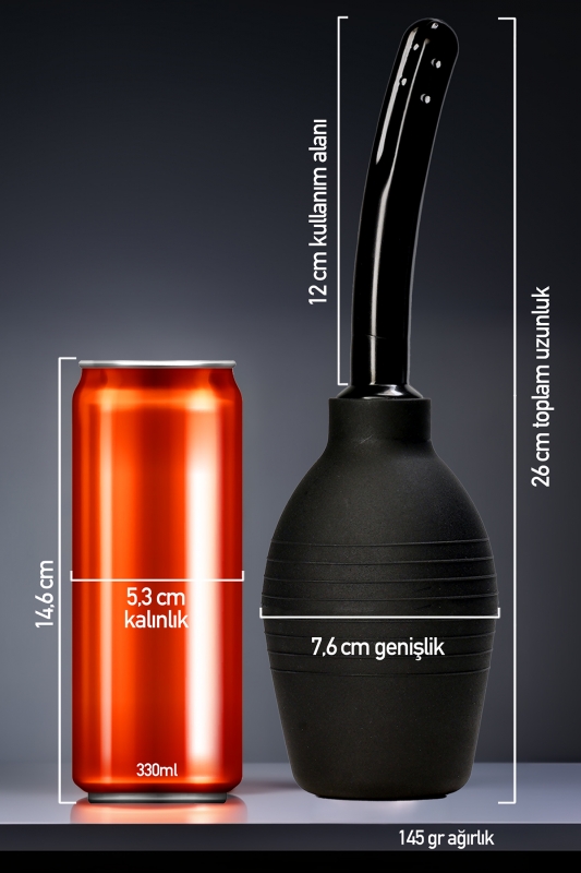 330 ml büyük boy silikon anal temizlik pompası