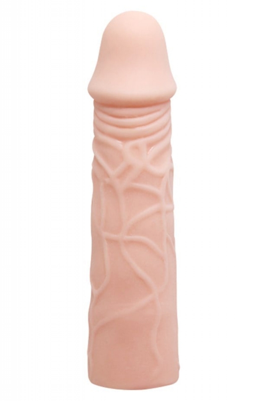 6cm dolgulu damarlı ekstra uzun penis kılıfı