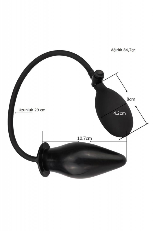 Anal ilişkiye hazırlayıcı şişebilen pompalı anal plug