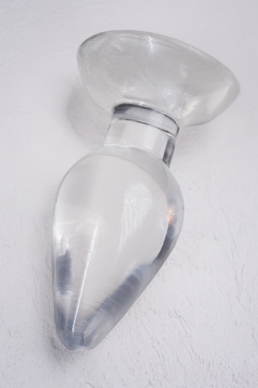 Büyük ve kalın şeffaf 14 cm jel anal plug