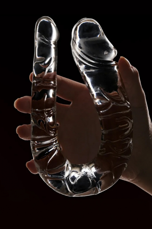 ?�ift taraflı anal ve vajinal kullanılabilen 33 cm çift başlı esnek yumuşak jel 