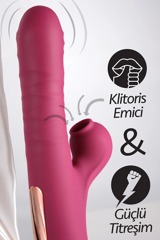 Klitoris emme ve güçlü titreşimli masaj g noktası vibratörü klitoral emen vibrat