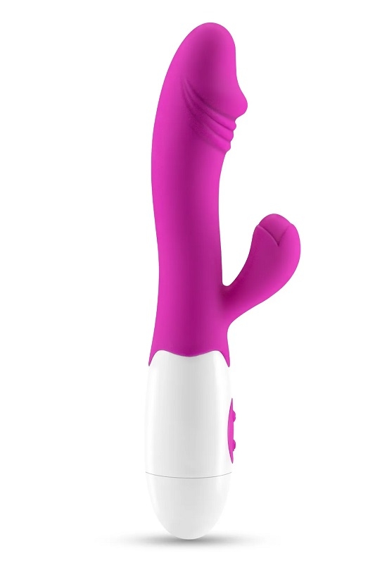 Klitoris ve g noktası uyarıcı titreşimli pembe rabbit vibratör