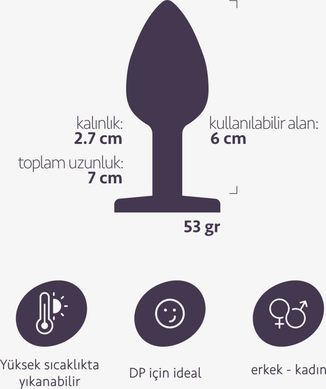 Küçük boy çelik gold renk anal plug açıcı alıştırıcı 7cm fantezi metal seks ürün