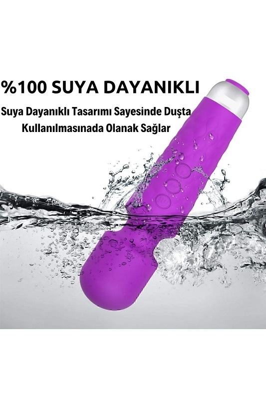 Mor 20 farklı titreşim modlu su geçirmez güçlü orgazm vibratörü