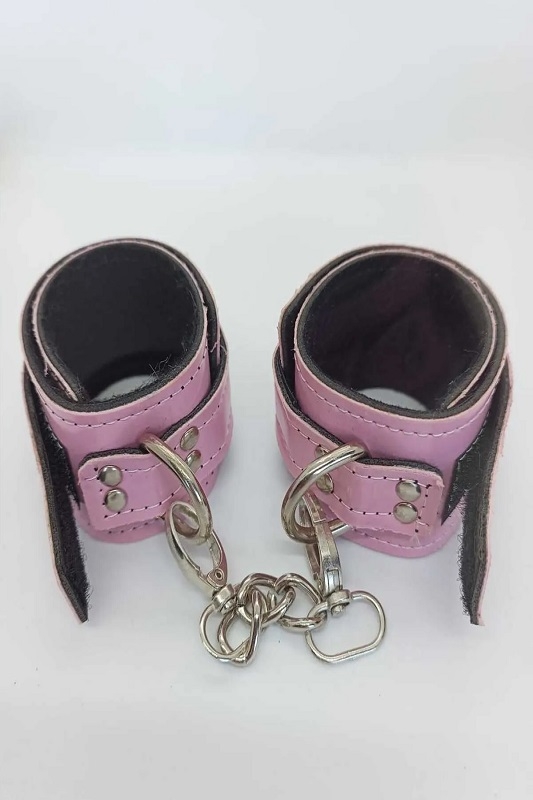 Pembe Deri Fantezi Kelepçe 2li