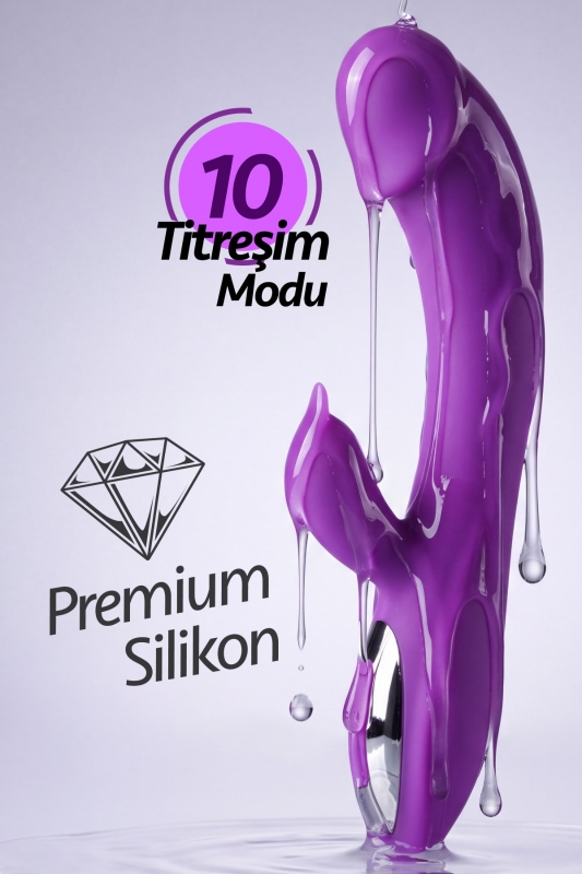 Premium silikon titreşimli tavşan vibratör 10 modlu klitoral ve g nokta uyarıcı