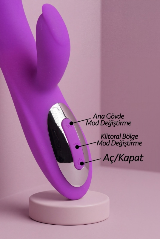 Premium silikon titreşimli tavşan vibratör 10 modlu klitoral ve g nokta uyarıcı