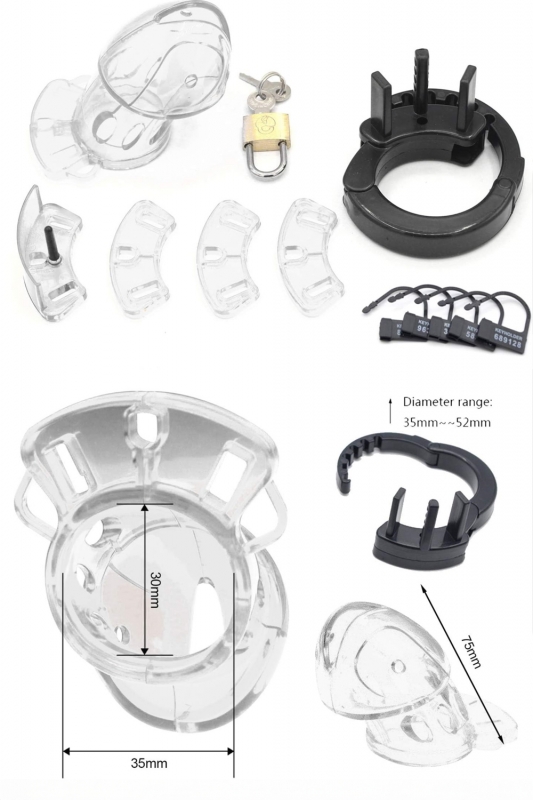 ?�effaf ayarlanabilir halkalı penis kilidi transparan sissy chastity cage bekare