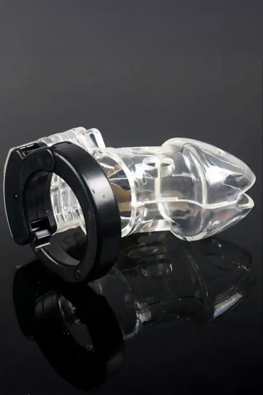 ?�effaf ayarlanabilir halkalı penis kilidi transparan sissy chastity cage bekare