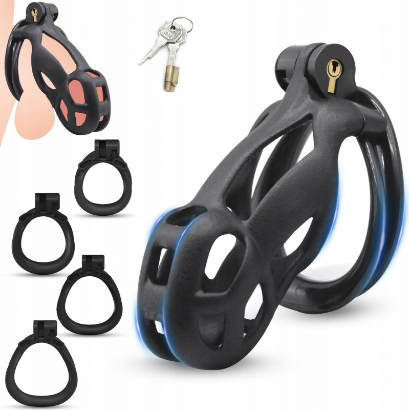 Siyah sissy chastity cage orta boy male bekaret esaret kafesi fantezi penis kili