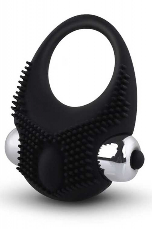 Siyah Titreşimli Silikon Penis Halkası