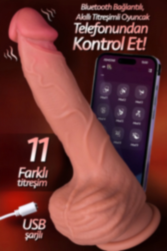 Telefon kontrollü ve isıtmalı güçlü titreşimli su geçirmez usb şarjlı vibratör