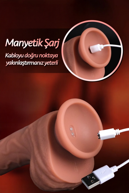 Telefon kontrollü ve isıtmalı güçlü titreşimli su geçirmez usb şarjlı vibratör