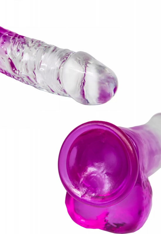 Ultra yumuşak 19 cm gerçekçi penis pembe transparan çift renkli realistik jel an