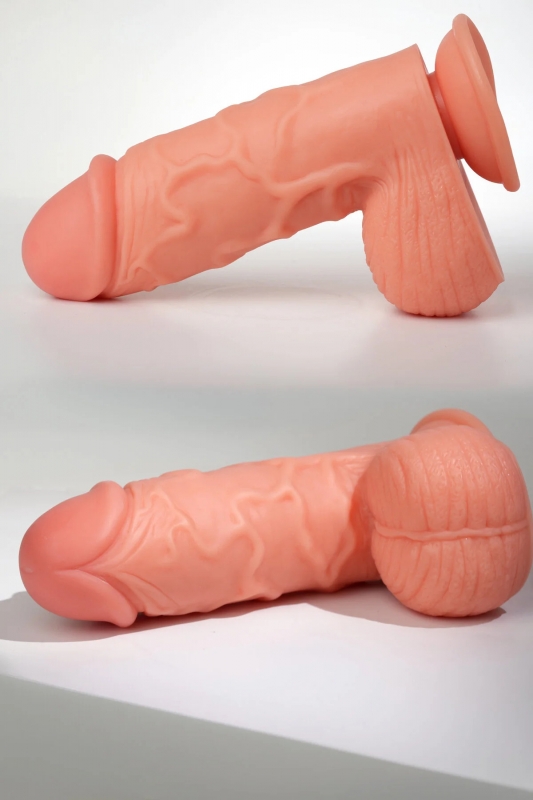 Xxl 23 cm 6,5 cm ekstra kalın ultra gerçekçi damarlı testisli güçlü vantuzlu