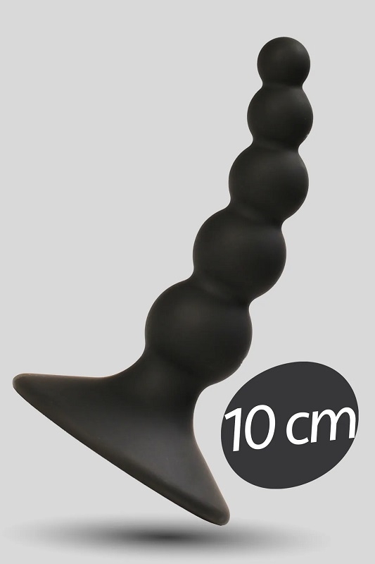 Yüksek kalite 10 cm silikon boğumlu anal alıştırıcı plug